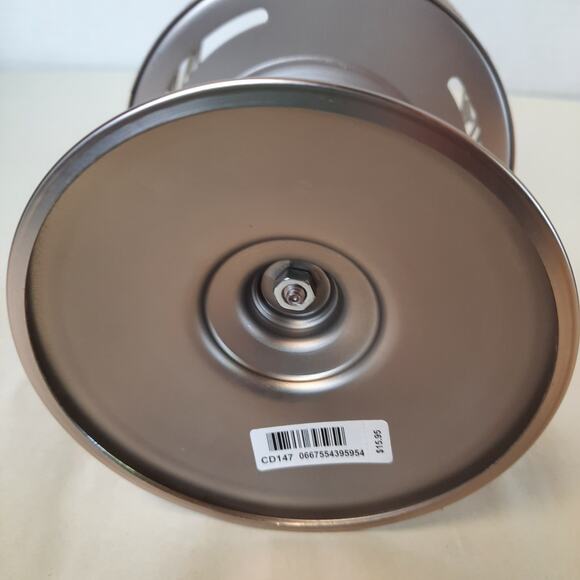 BATH & BODY WORKS 3-WICK SILVER FLOWER SPARKLE JEWELED PEDESTAL CANDLE HOLDER - Picture 5 of 5